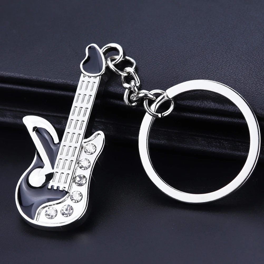 

4pcs Guitar Pendants Stylish Compact Creative Shape Unique Art Unique Guitar Key Ring Perfect Gift Hanging Ring Buckle