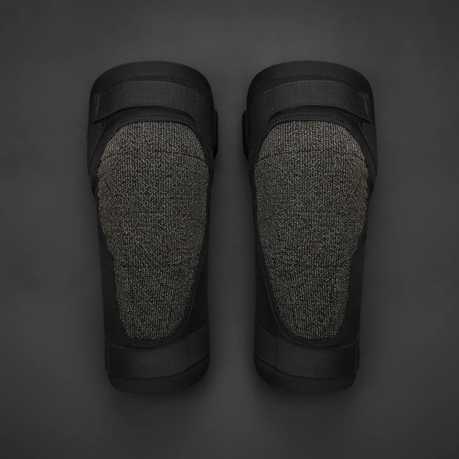 Low Profile Shock Absorbing Knee Guard for Snow Sports with Flexible Support Straps for Active Athletes