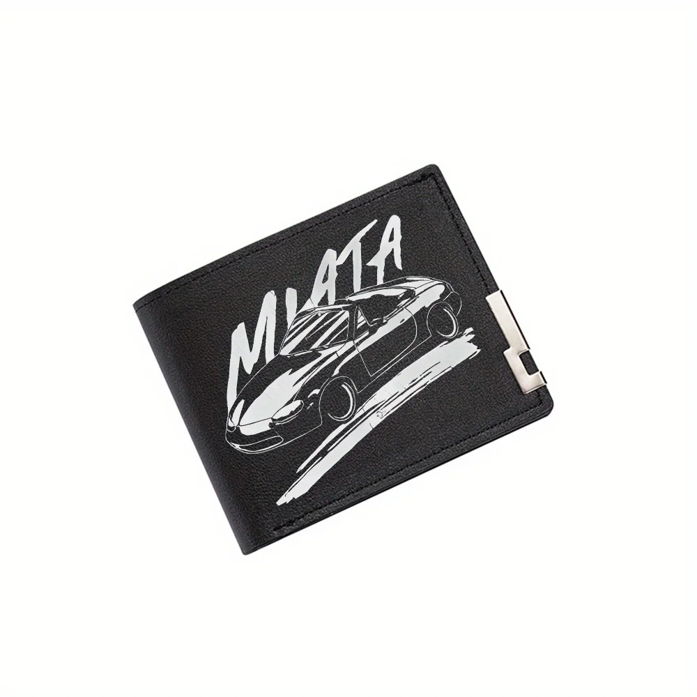 

Car black outline white font design Men's Wallet Printing Design Simple Modern Stylish Business Father's Boyfriend's Christmas L
