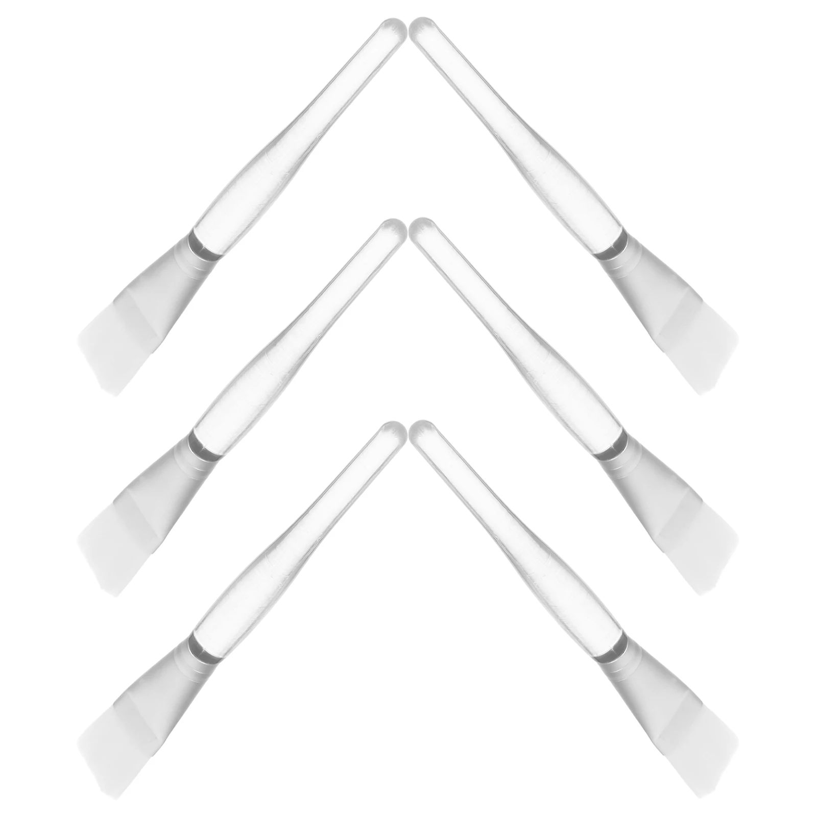 

6Pcs Face Brush Transparent Crystal Rod Cream Transparent Face Mask Brush Applicator Luxury Facial Skincare Tool Travel Size