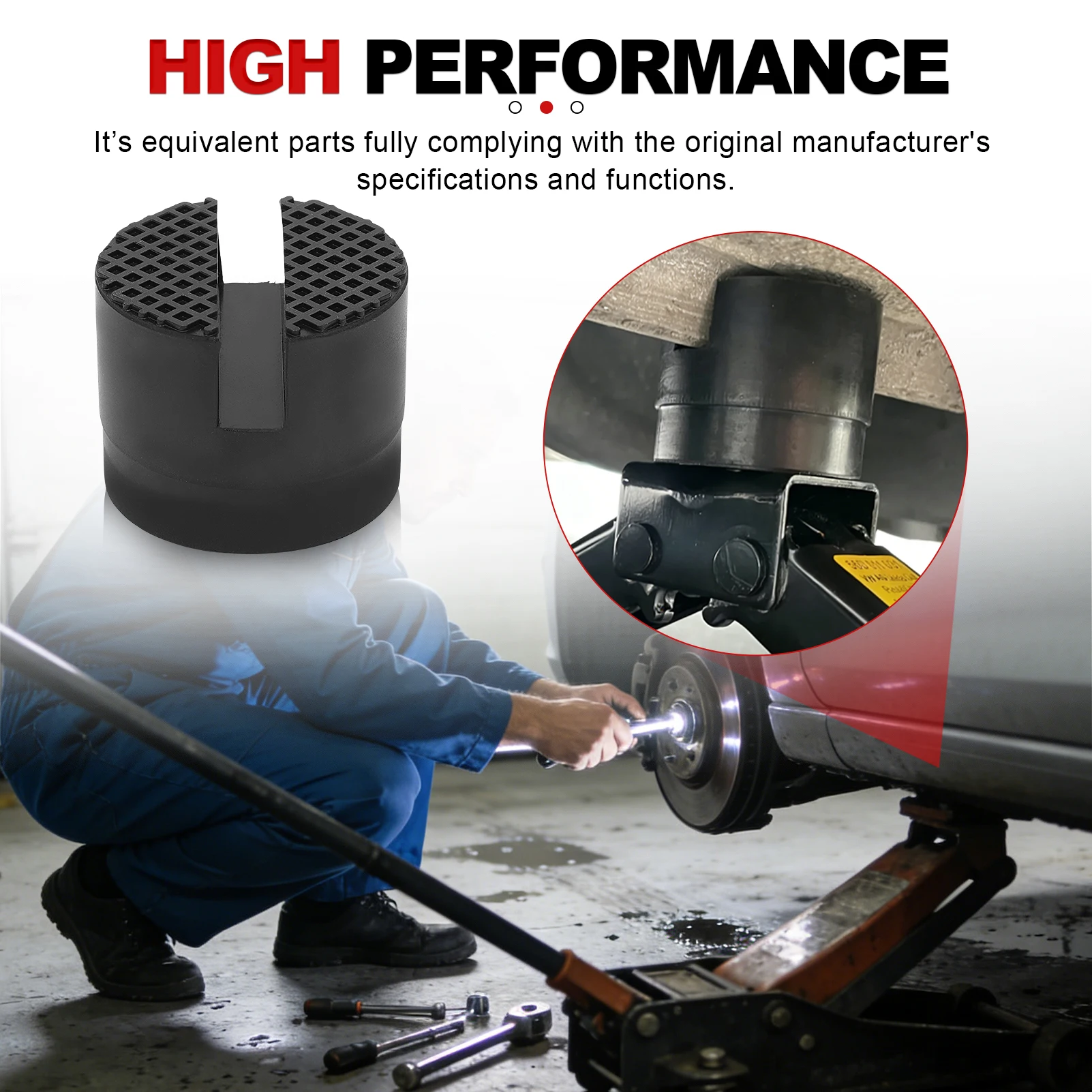 Lift Jack Stand Rubber Pads Frame Protector Adapter Floor Slotted Car Jack Rubber Pad Suitable for Lexus Subaru Fiat Volvo