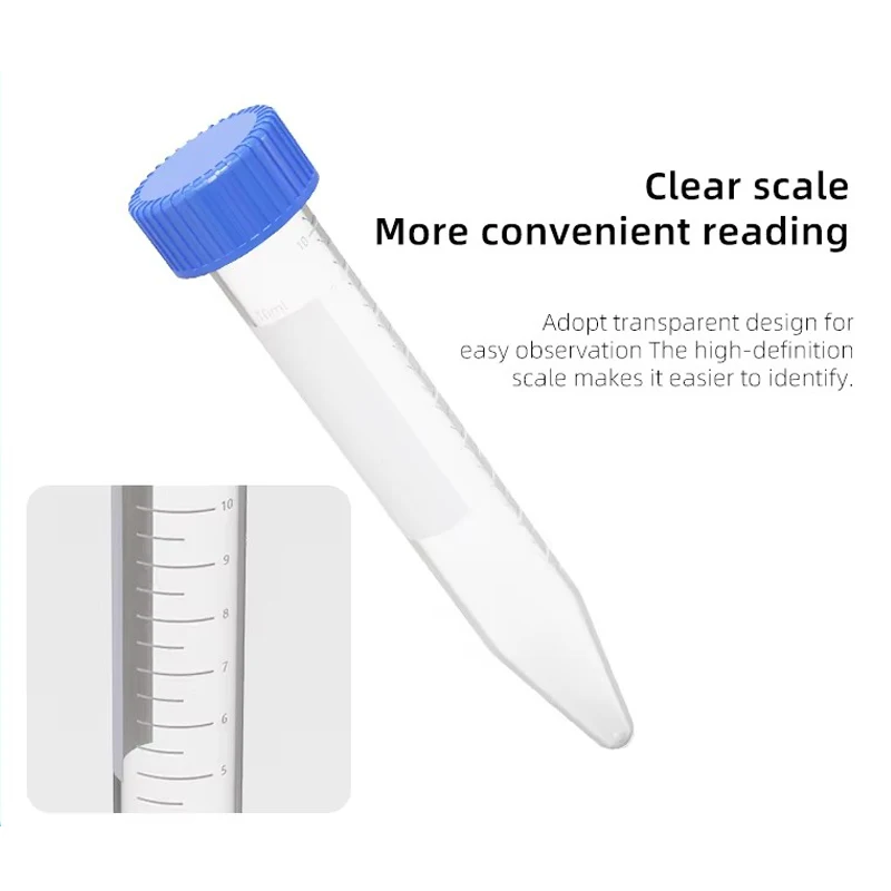 Plastic centrifuge tube micro scale pcr tube prp tube Lab equipment test tube 0.2 ml 0.5 ml 1.5 ml 2 ml 10 ml 15 ml 50ml