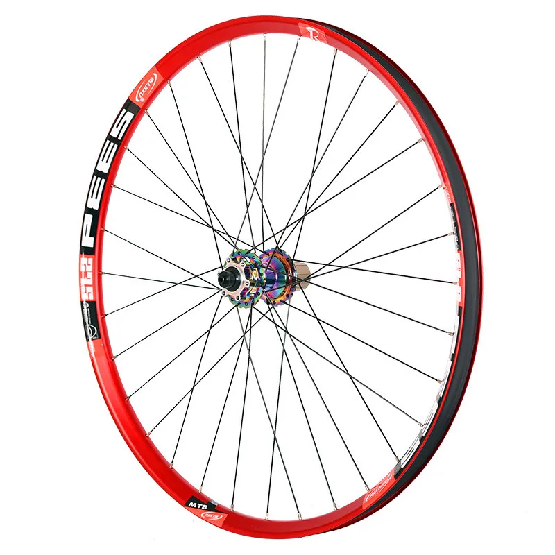 RUJIXU26 MTB Bike Wheelset, Mountain Bicycle Wheels Spoke, Quick Release, HG 32 Holes Hubs, 135, 142, 148 Disc Brakes