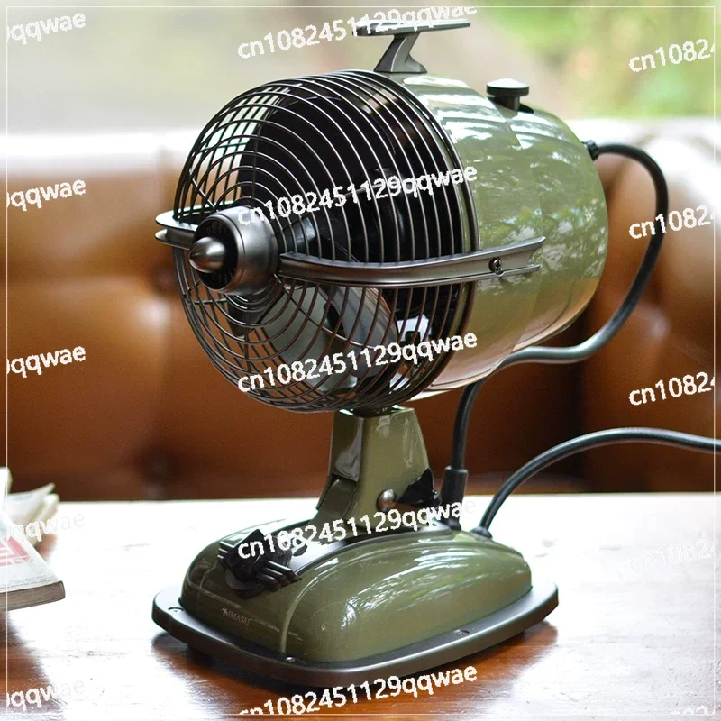 

Бесшумный настольный вентилятор для дома, электрический вентилятор для самолета, вентилятор с функцией вращения головки, ностальгический настольный вентилятор.