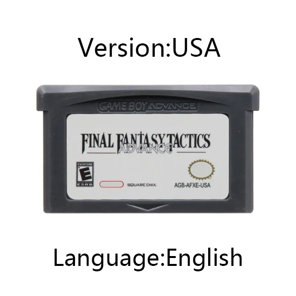 Cartucho de Jogo Final Fantasy Series GBA, 32 Bit Video Game Console Card, Tactical Advance Dawn of Souls para GBA NDS