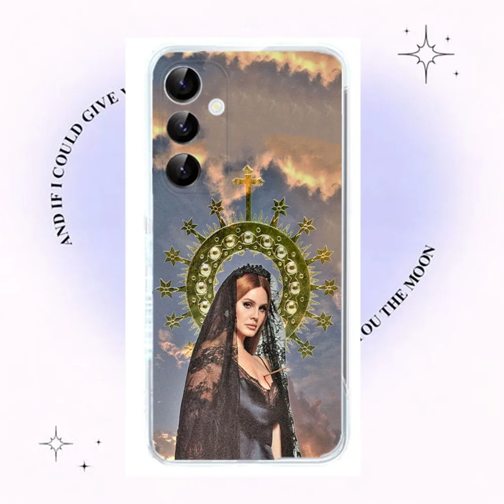 L-Lana Del R-Rey Singer Phone Case For Samsung Galaxy A71,70,52,51,40,31,A50,30S,21S,Note20ultra Transparent Cover