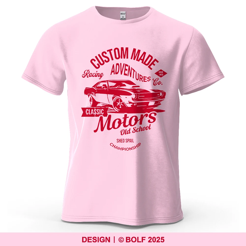 Klassisches Auto Retro Automotive bedrucktes Herren-T-Shirt aus 100 % Baumwolle, übergroße Vintage-Grafik-T-Shirts für Damen, Tops, T-Shirts, Streetwear