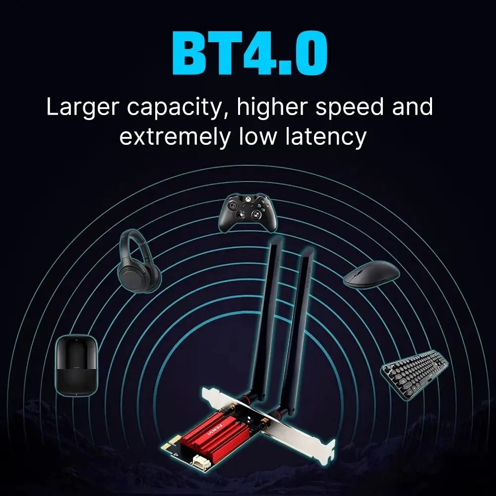 Placa de rede sem fio wi-fi 5 ac1200 2.4g/5ghz pcie adaptador wi-fi antena rotativa usb adaptador wi-fi para computador/telefone/tablet