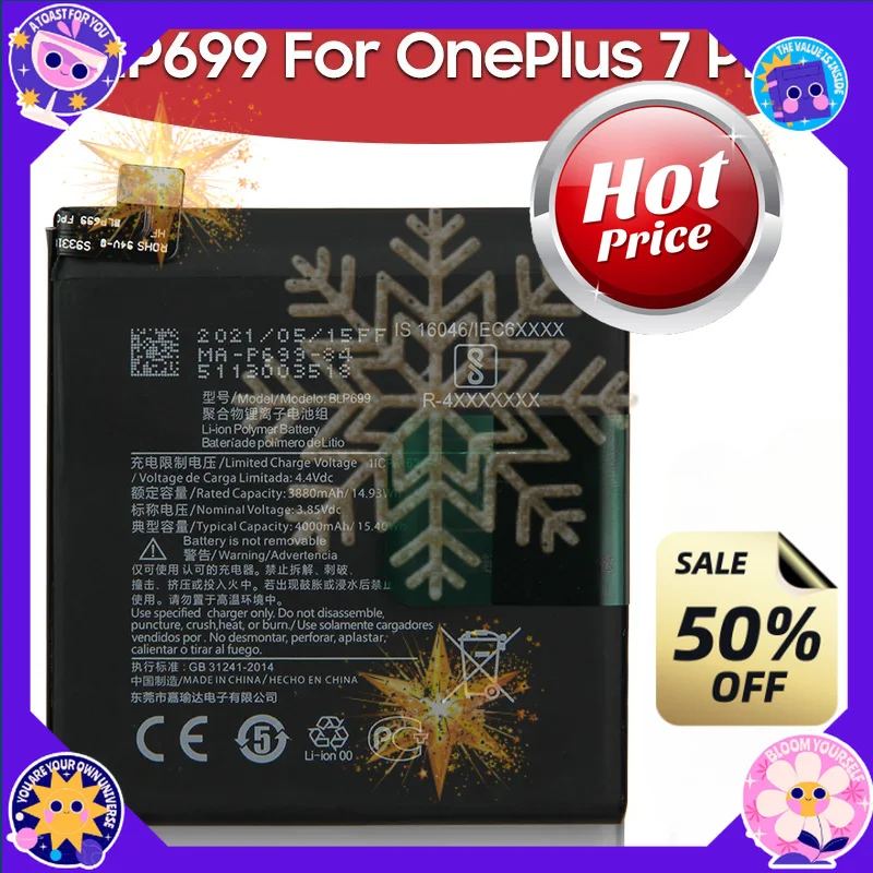 SWZY CReplacement Phone Battery for OnePlus 1 2 3T 5 5T 6 6T 7 7 Pro 7T 7T Pro Batteries