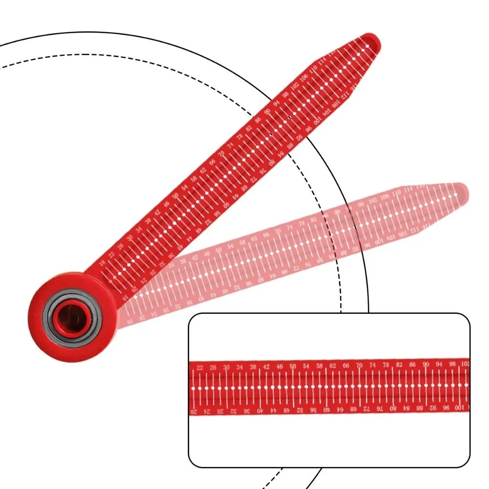 Versatile Plastic Woodworking Compass Smooth Bearing Rotary Circle Drafting Tool Adjustable Adjustable Rotary Ruler For DIY