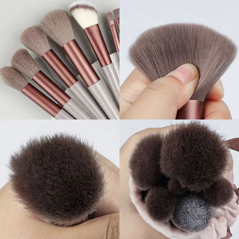 13-częściowy zestaw pędzli do makijażu Eye Shadow Foundation Women Cosmetic Brush Eyeshadow Beauty Foundation Brush Miękka torba na narzędzia do makijażu