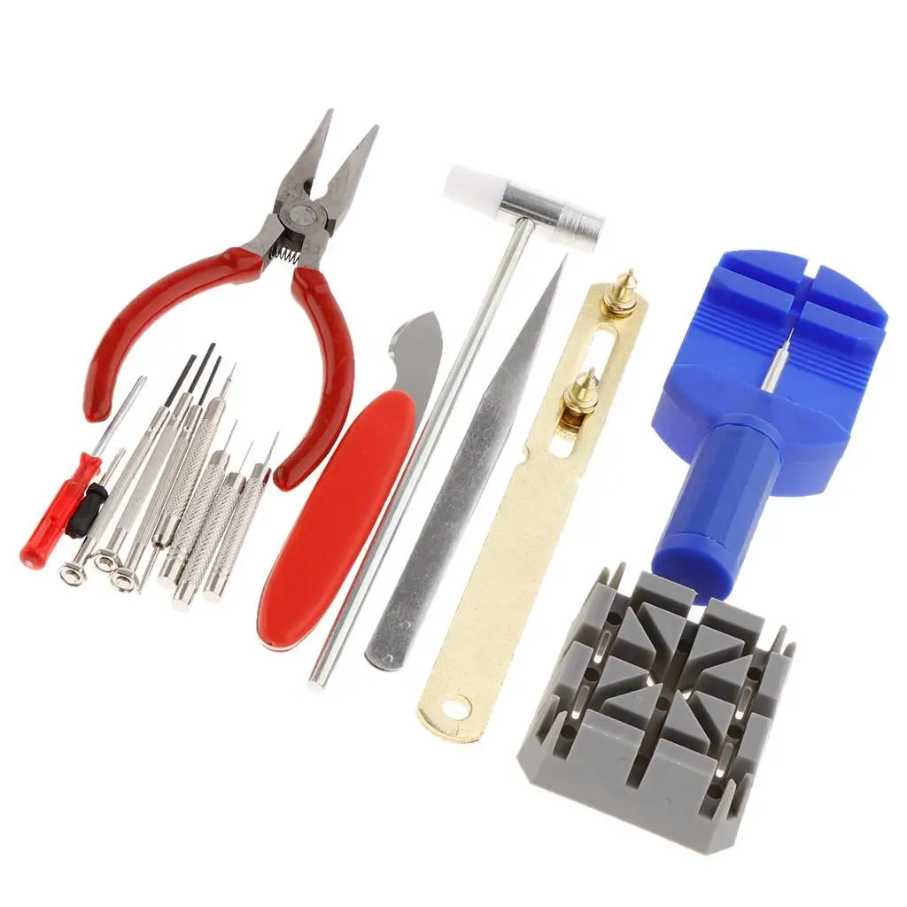 16pcs Professional Watchmaker Watch Repair Tools Kits Pin Punches Accessories Set image 5