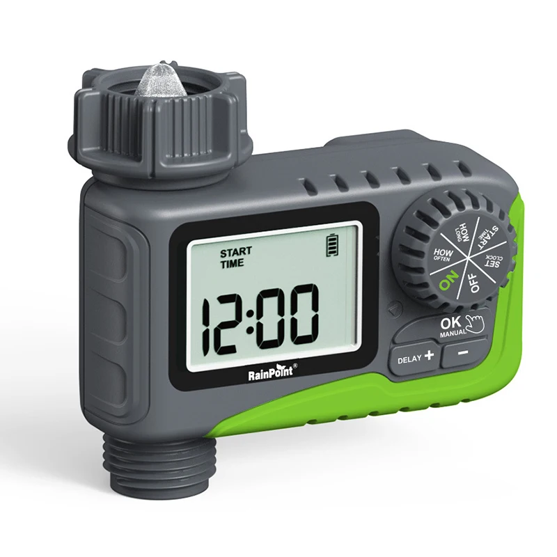 

ITV0105 Умный ирригационный наружный автоматический программируемый ирригационный ирригационный ЖК-дисплей с таймером ирригации с задержкой дождя/ручным управлением