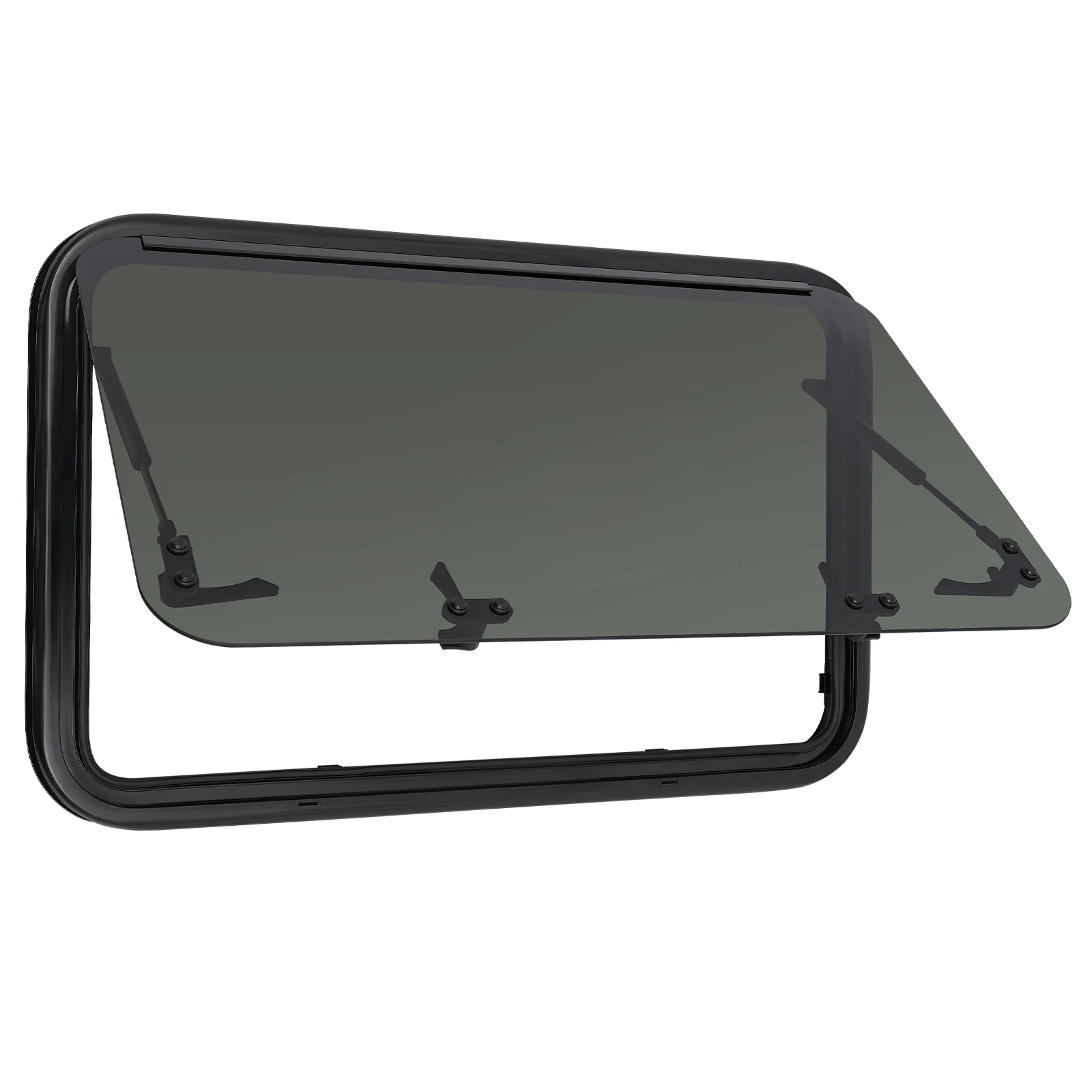 Fenêtre à ouverture vers l'extérieur pour camping-car avec coins arrondis, 800x500mm, pour caravanes, camping-cars et remorques verticales