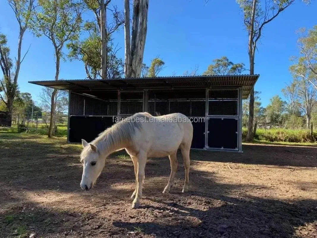 Top Quality Wire Mesh HDG Portable Horse Box Equine Stalls