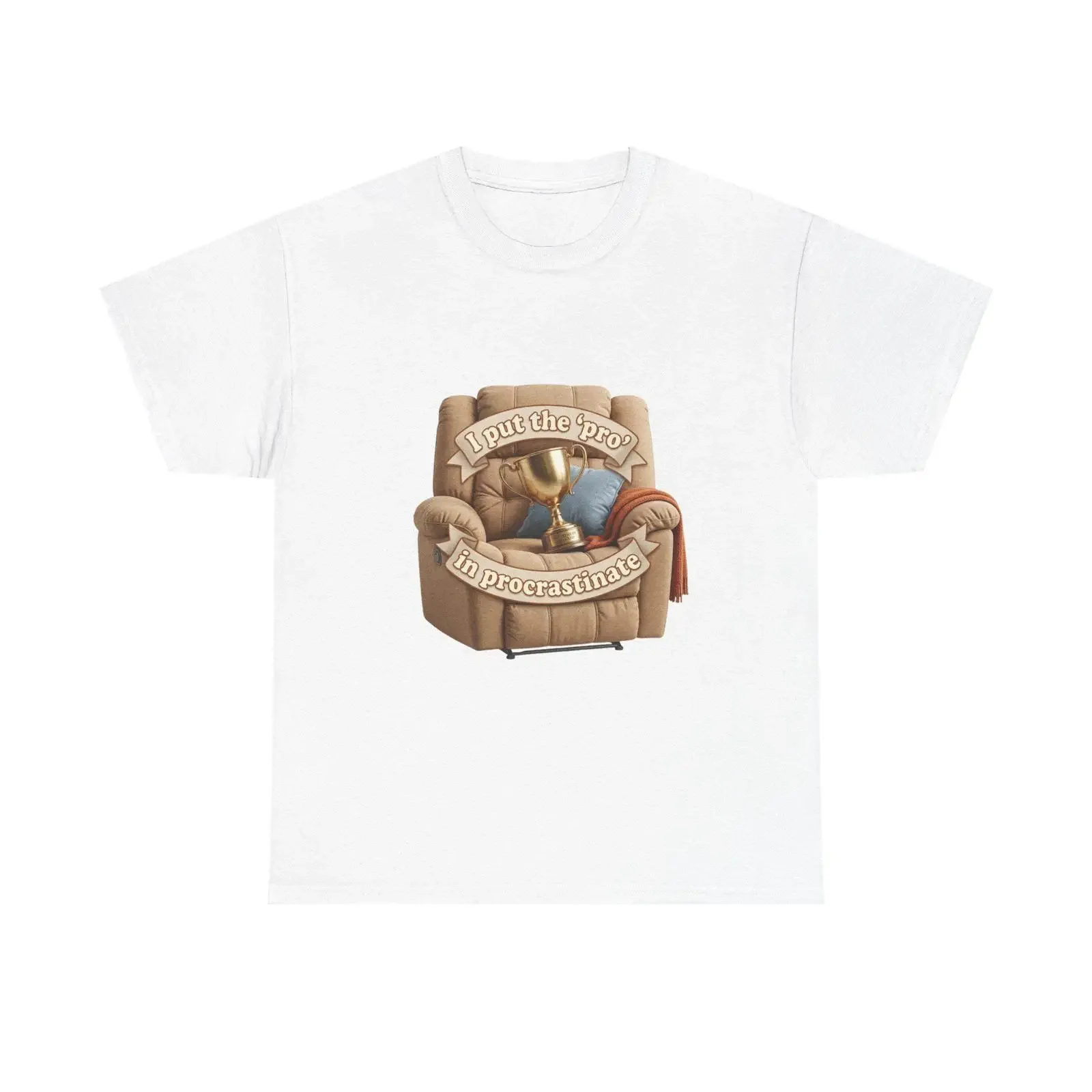 I Owe You Procrastinate T Shirt Sloth in Armchair Procrastination vintage Washed Breathable fashion homme Comfortable Casual