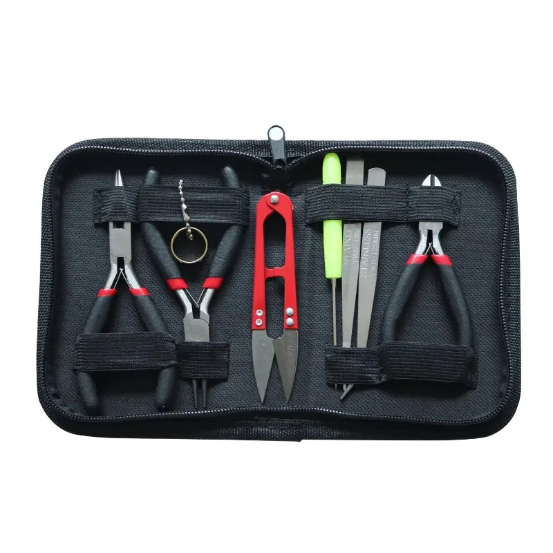 Jewelry making kit set with zipper box 8 pieces 12 pieces set beaded repair wire cutting DIY process