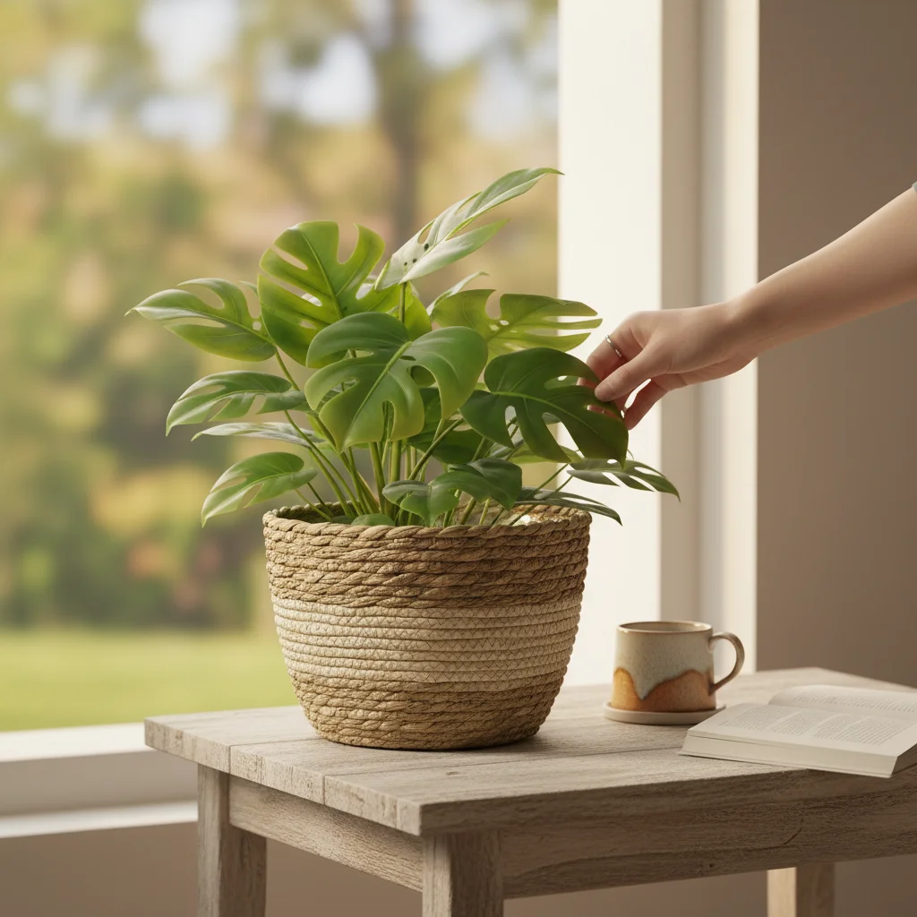 Handwoven Wicker Flower Basket Natural Plant Pot Decorative Storage Basket Creative Flowerpot for Home Garden Holiday Use