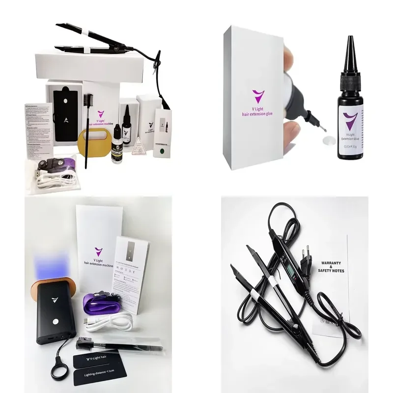 V light Hair Extension Machine Set Kit With V light glue V Light Technology Tool Hair Extension Machine For Tape