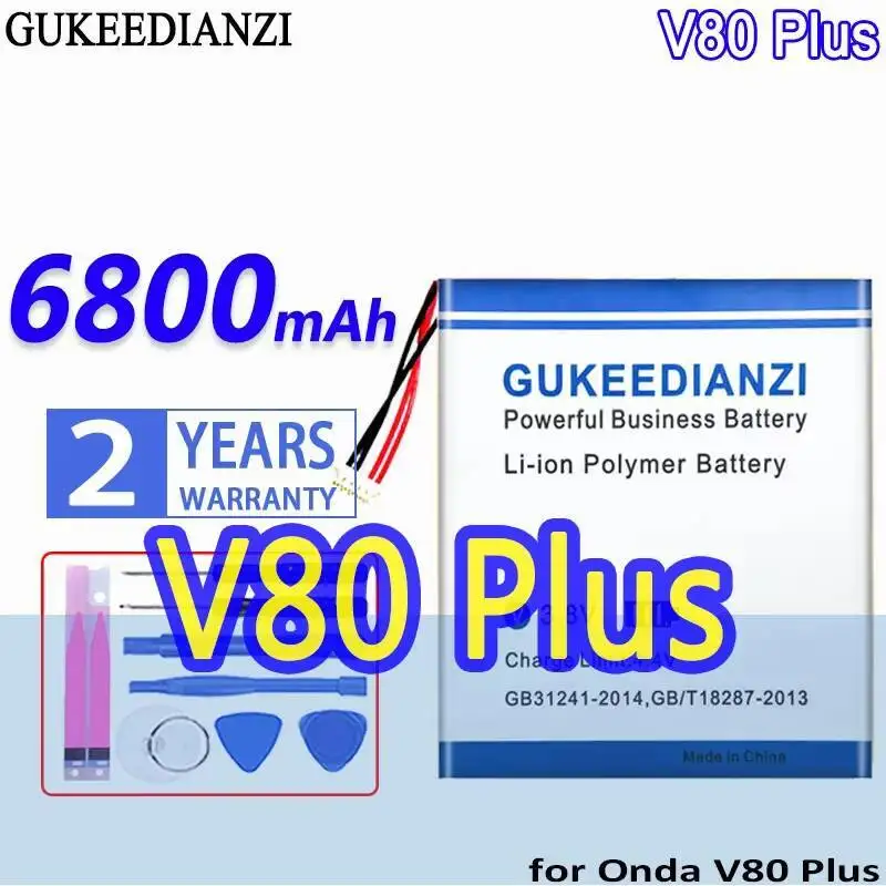 

Long-Lasting For Onda V80 Plus OC801 OI100 V80SE OI101 5-Wire Plug Laptop Battery 6800Mah