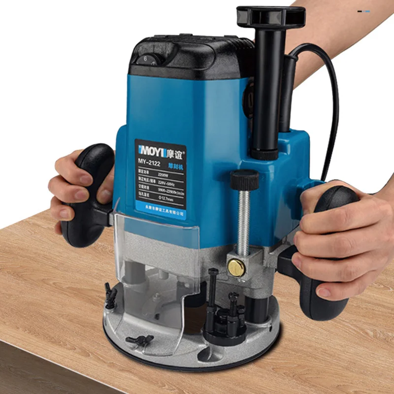 1800/2200W Edge Trimming Machine,Woodworking Engraving Machine, Grooved Machine for Bakelite Milling, Woodworking Electric Tools