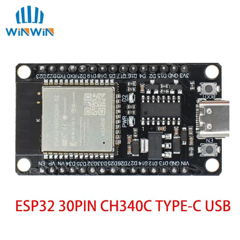 ESP32 Development Board TYPE-C USB CH340C WiFi+Bluetooth Ultra-Low Power Dual Core ESP32-DevKitC-32 ESP-WROOM-32 Expansion Board