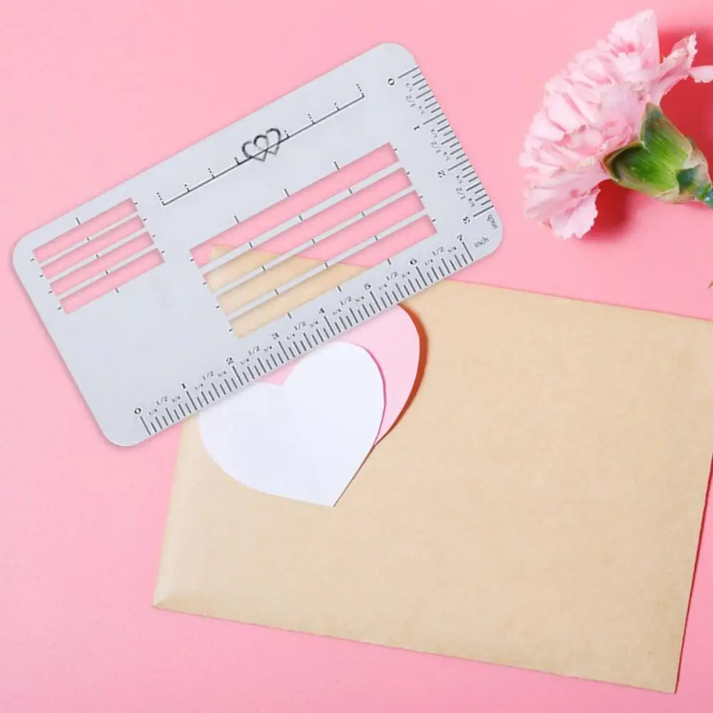 Envelope Addressing Stencil Envelope Addressing Guide Stencils Set for Diy Calligraphy Lettering Lightweight Portable for Lines