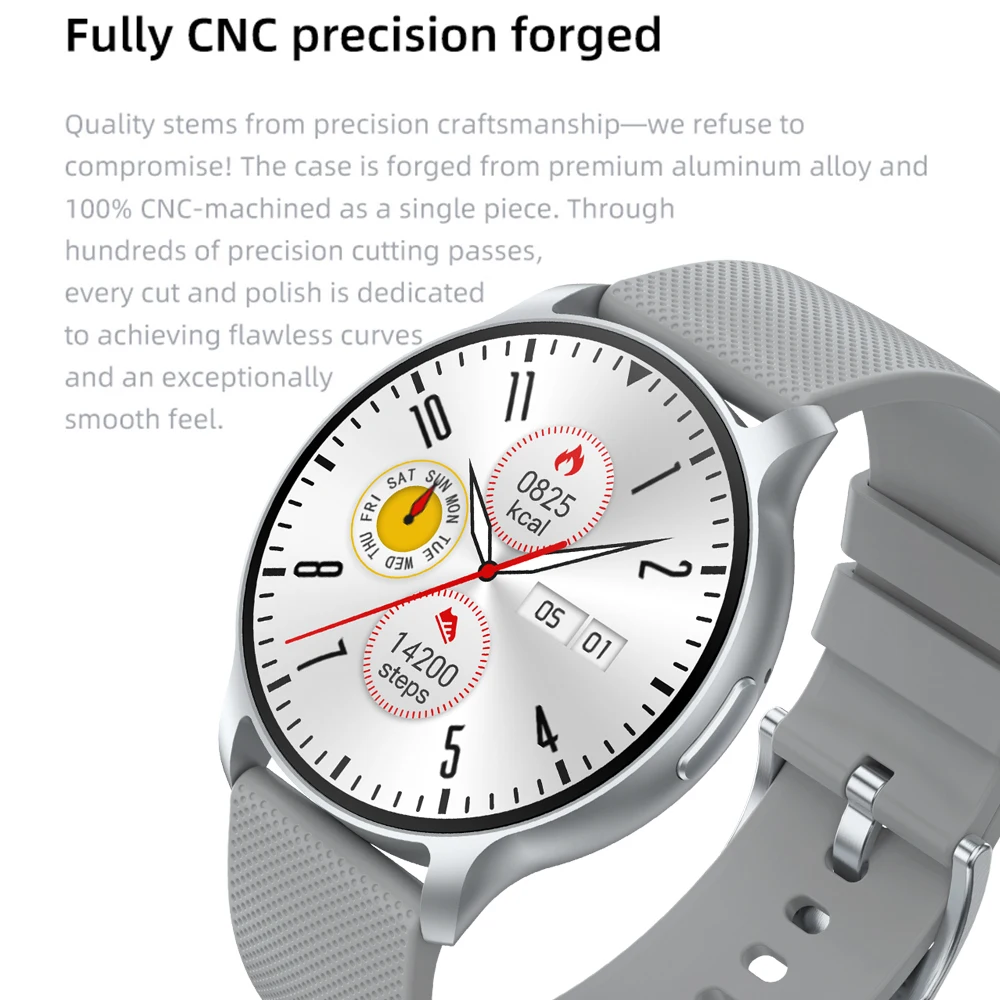 

Ultra-thin AMOLED Screen Men Women Blue Tooth Call New Fashion Smart Watch Music Clock Sports Weather Smartwatch Health Lady