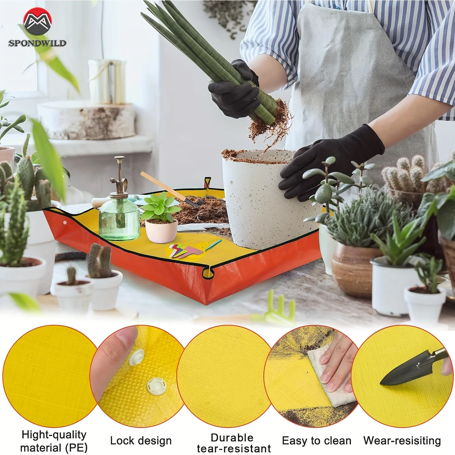 Planting Mat Potting Pad Foldable Garden Plant Flower Pot Reusable Transplanting Waterproof Mats Home Gardening Supplies