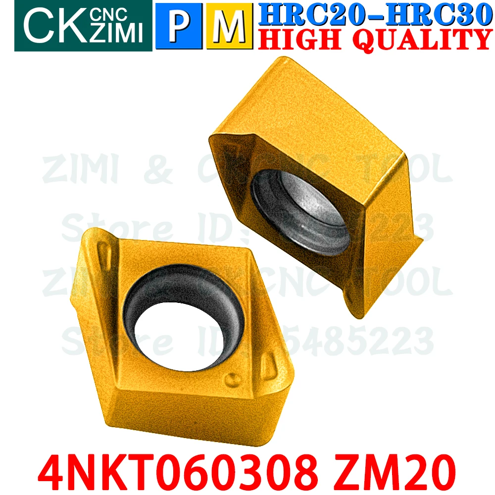 4NKT060308 ZM20 4NKT 060308 ZM20 Inserções de metal duro Pastilhas de fresamento de avanço rápido Ferramentas 4NKT 0603 4NKT0603 TE90 CNC torno mecânico de metal Fresadoras indexáveis