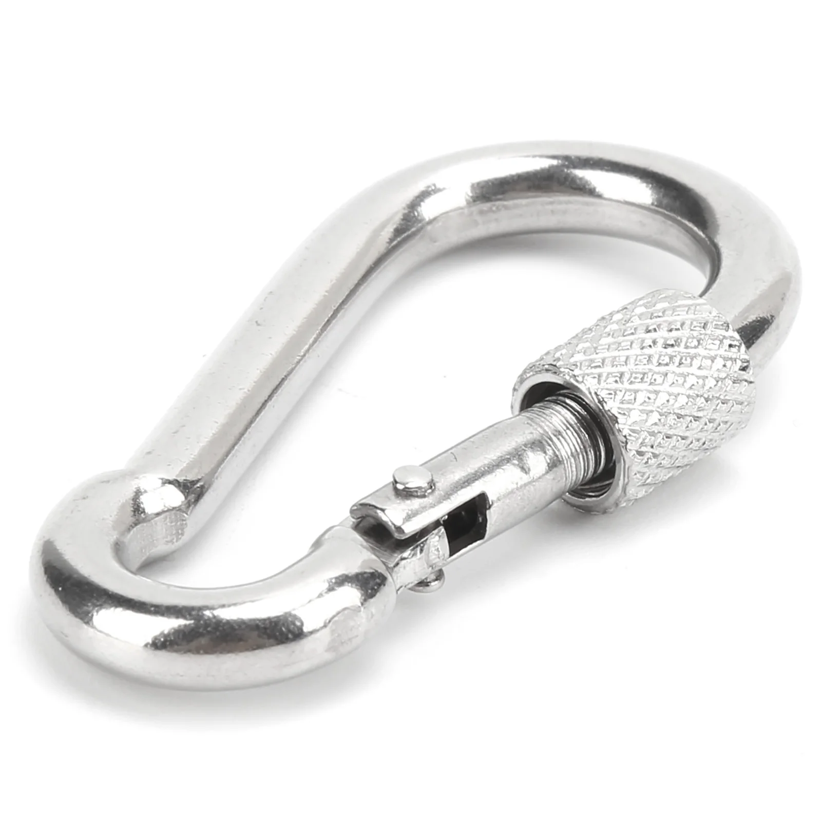 10Pcs Safety Rope Snap Hook Spring Carabiner M5 Stainless Steel Spring Carabiner Rope Hanging Buckle Accessories view 2