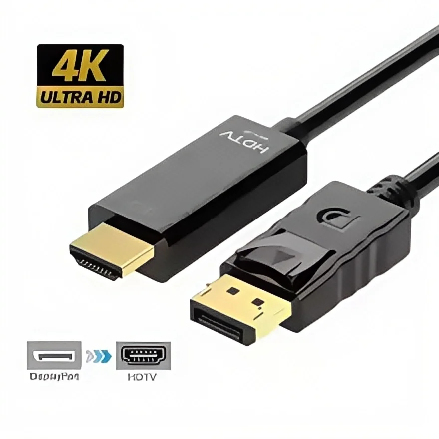 yZ[z1.8M (6FT) DisplayPort - HDMI P[u - 4Kx2K bLRlN^APC/bvgbv/j^[/vWFN^[p DP - HDTV A_v^[