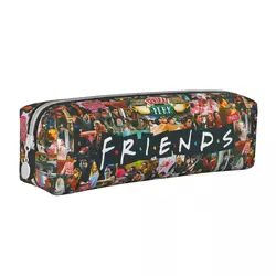 Friends TV Show Collage Pencil Cases Rachel Monica Pen Holder Bag Kids Large Storage School Supplies Gifts Pencil Pouch