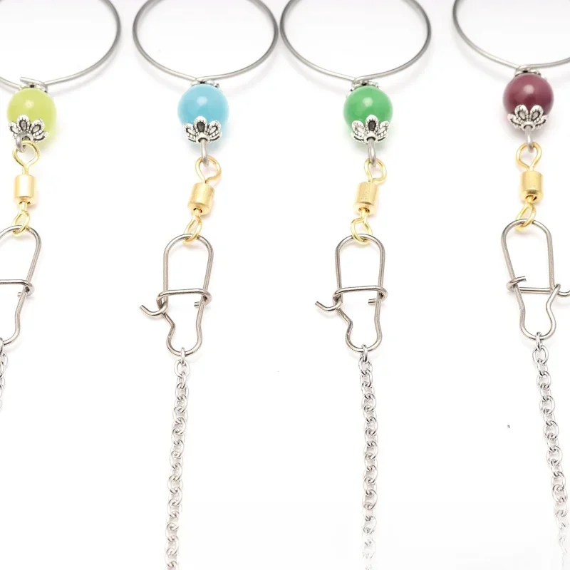 Parrot Neck Rings Stainless Steel Material Cockatiel Budgerigar Peony Parrot Bird Chain Walking Flying Training Neck Ring Foot