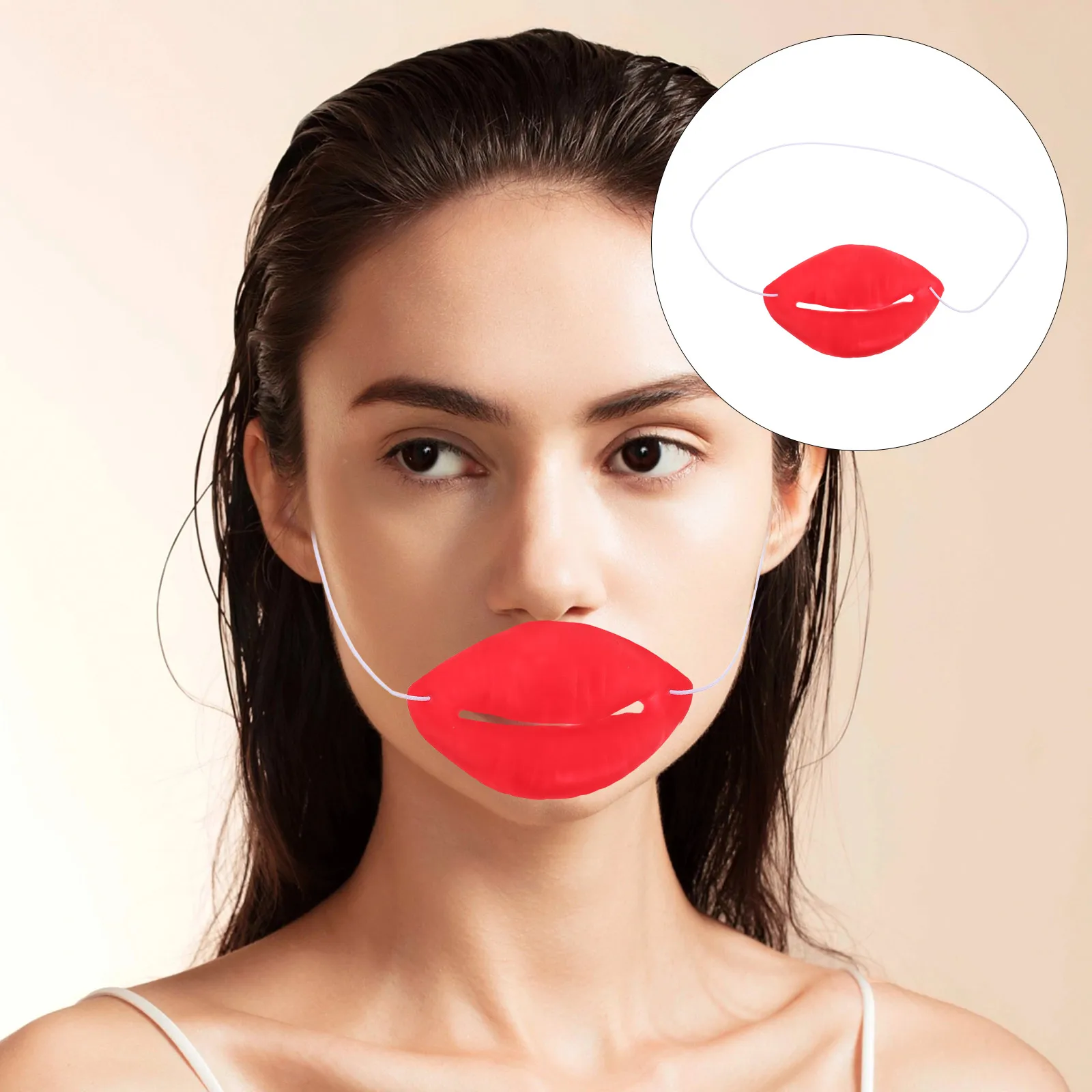 

2 PCS Funny Big Mouth Lip Props Photo Booth for Cosplay Red Party Decorations Accessories Supplies
