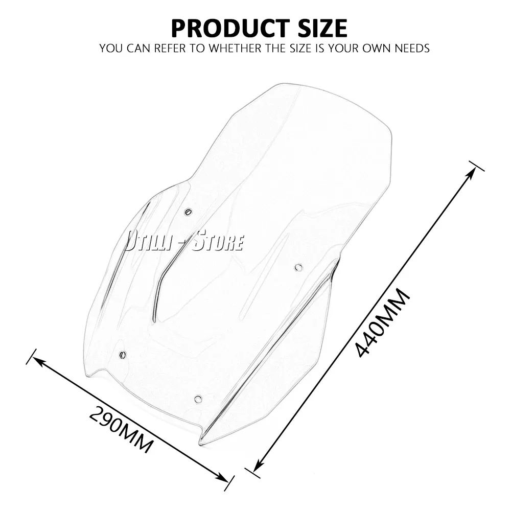 جديد 3 ألوان ملحقات الدراجات النارية الزجاج الأمامي منحرف الرياح لهوندا ADV350 ADV 350 Adv350 2022 2023 2024 2025