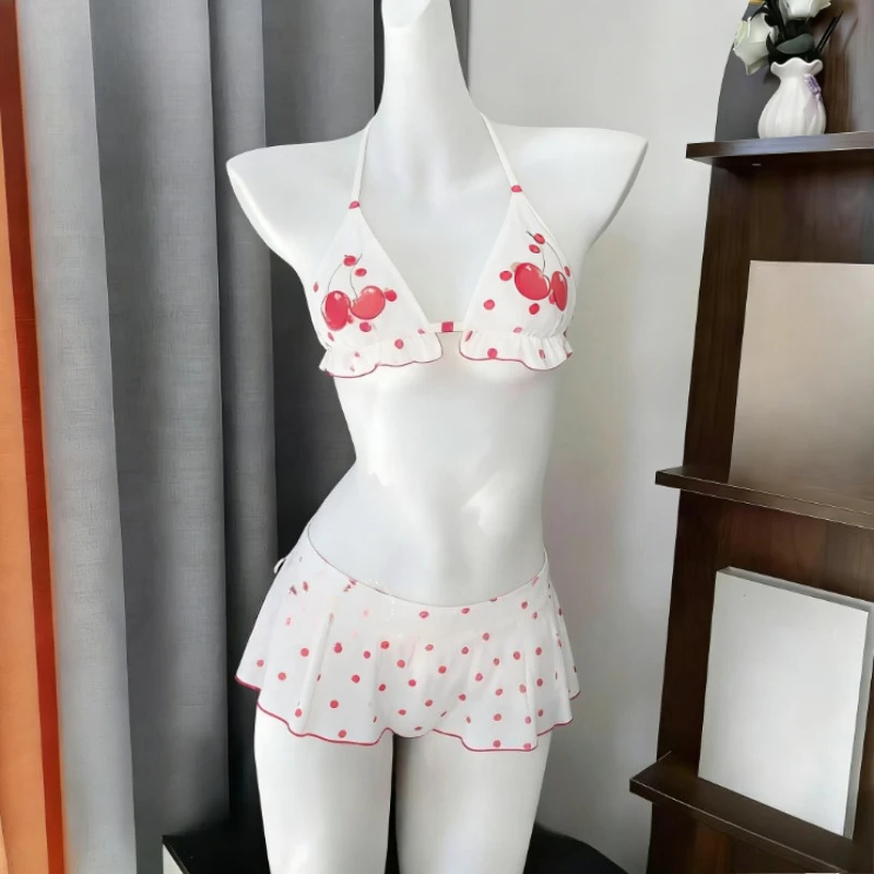 

Women's Korean Style Slim Bikini Set Halter Strap Two Piece Swimwear Simple Solid Color Beach Bathing Suit