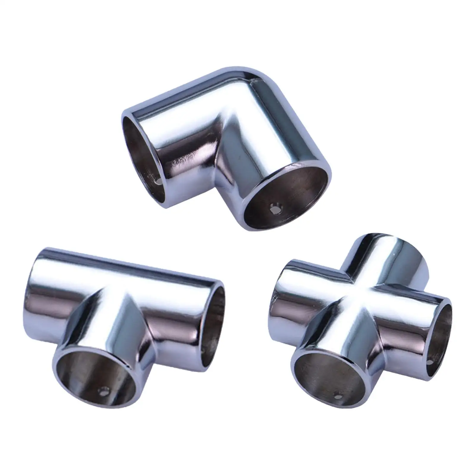 

Round Pipe Connector Fastening Joint 25mm Easy to Assembly Corner Fitting Pipe Fitting for Display Stand Clothes Rails Home