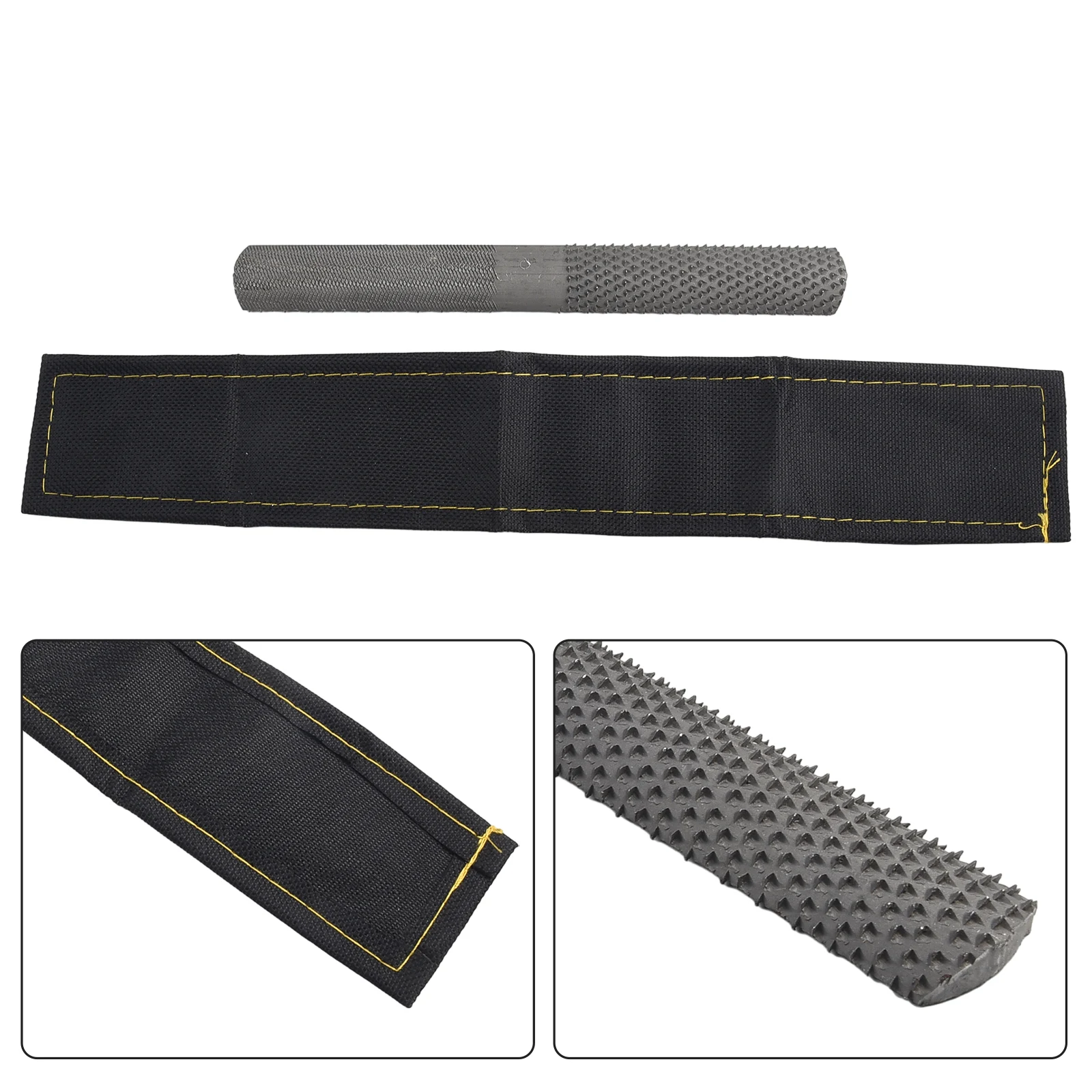 Carbon Steel 4 In 1 Woodworking File Rasp for Flat and Half Round Grinding and Polishing Wood Plastic and Plaster Workpieces