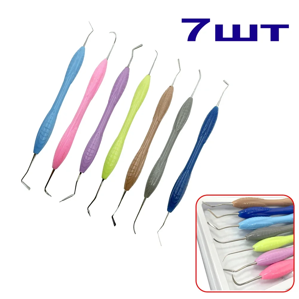 

Dental Resin Filler Restorative Instrument Aesthetic Restoration Knife with Silicone Non-Slip Handle Tools Set