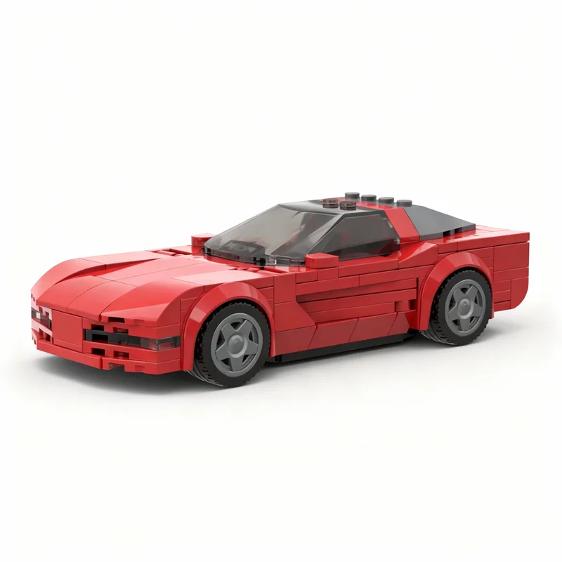 260pcs MOC Chevroleteed Corvette C5 Fastback Coupe City Champions Model Building Blocks Christmas Gifts Construction Toys Brick