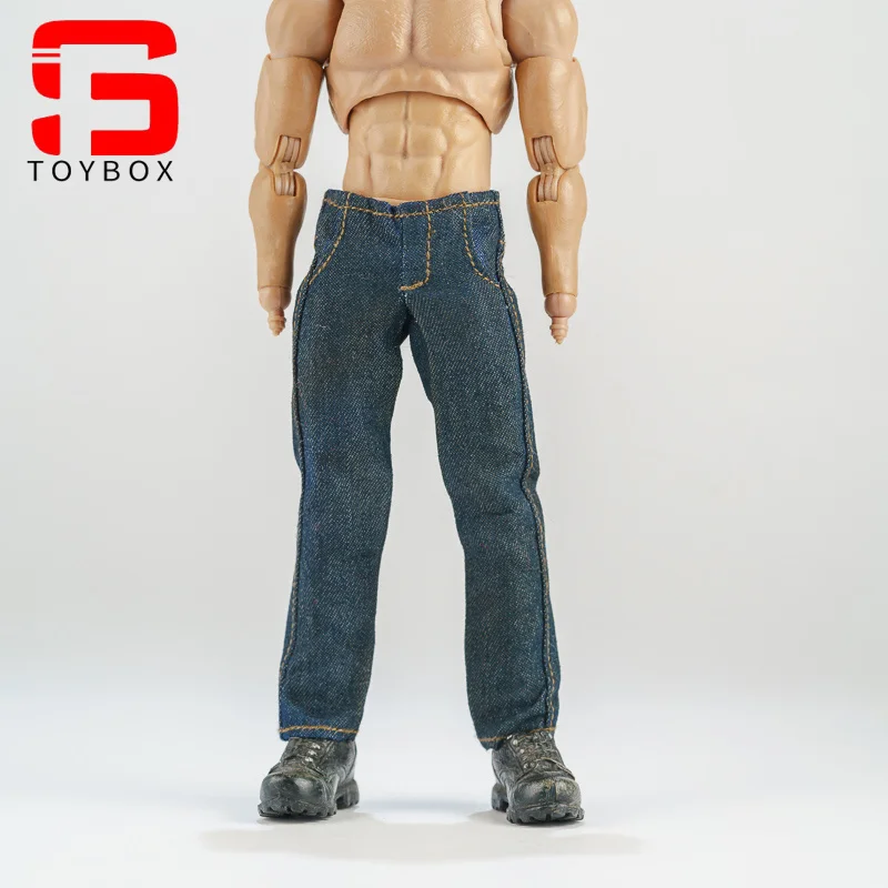 Escala 1/12 soldado masculino camisa casual jeans roupas modelo para figura de ação de 6 polegadas corpo bonecas brinquedo