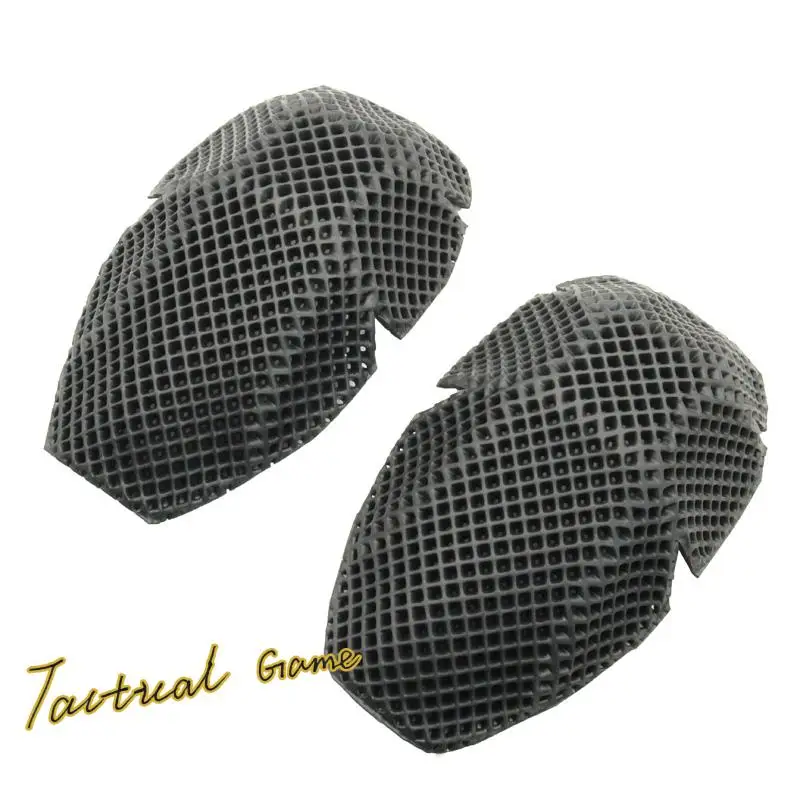 1 Pair 3D knee pads EVA mesh cushioned inner elbow pads universal clip-on for G3 field paintball game tactical wear.