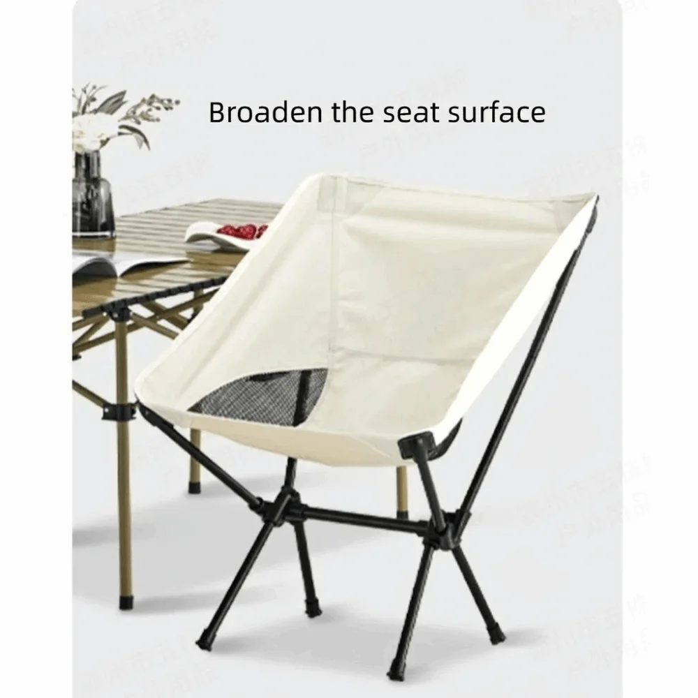 Collapsible Folding Camping Chair Sturdy Portable Outdoor Fishing Stool with Backrest Wear-resistant Camping Leisure Chair