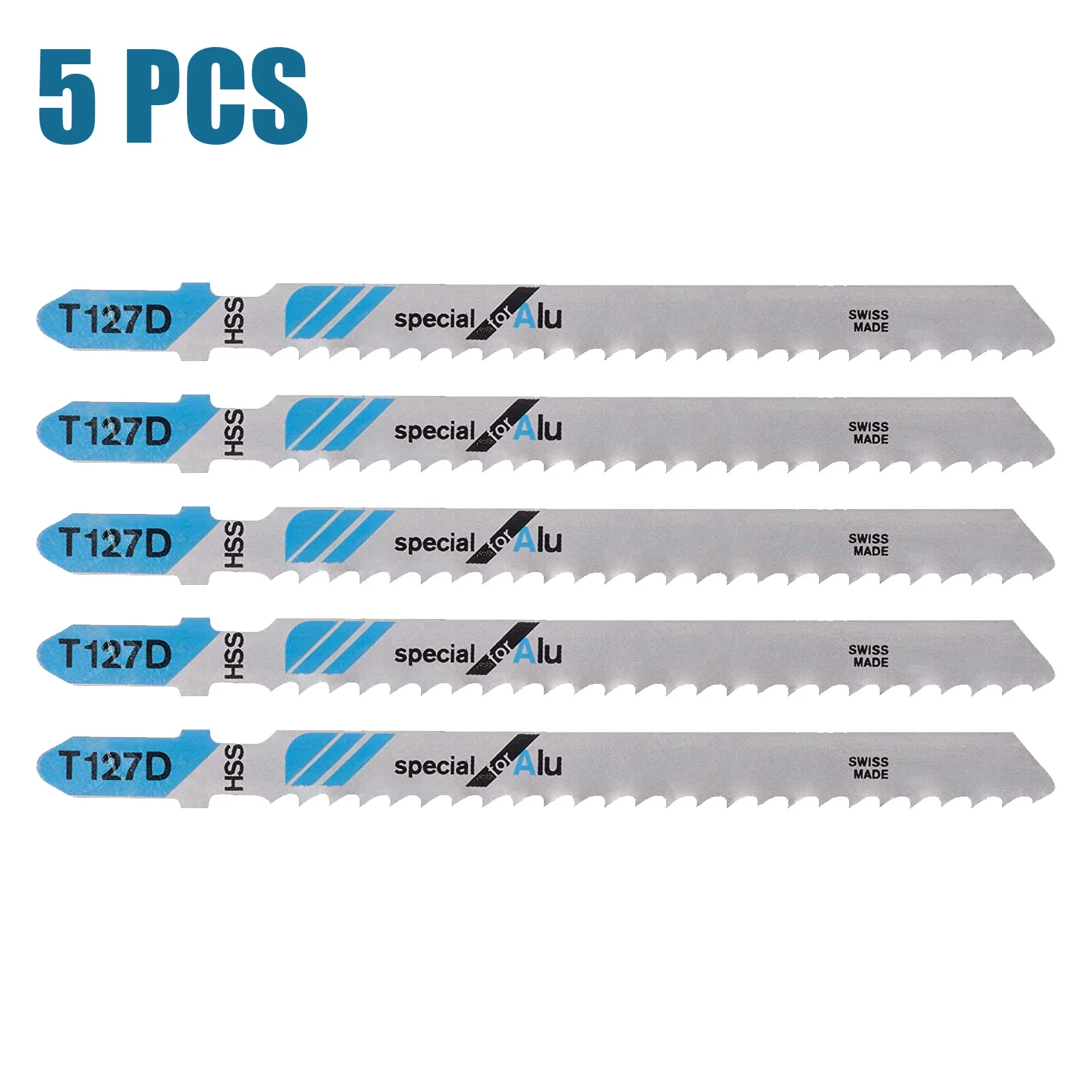 5ชิ้น T127D มีดฟันเลื่อยก้านทีใบเลื่อยไม้คละแบบสำหรับตัดพลาสติกงานไม้ใบเลื่อยแบบลูกสูบ