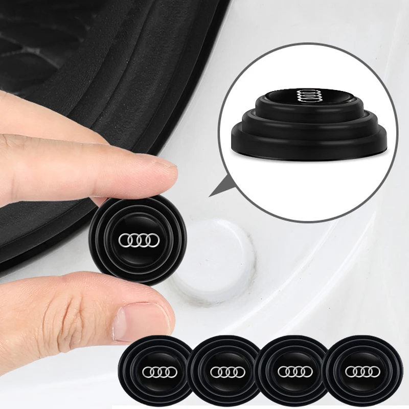 4Pcs Car Door Anti-shock Pad Anti-noise Buffer Gasket Auto Interior For Audi A8 Q1 Q2 Q3 Q4 Q5 Q6 Q7 Q8 A1 A2 A3 A4 A5 A6 A7 TT