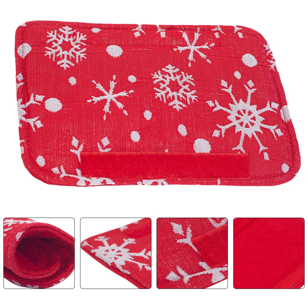 

3pcs Refrigerator Handle Covers Christmas Design Washable Fabric Protector For Kitchen Appliance Door Handles Sleeves