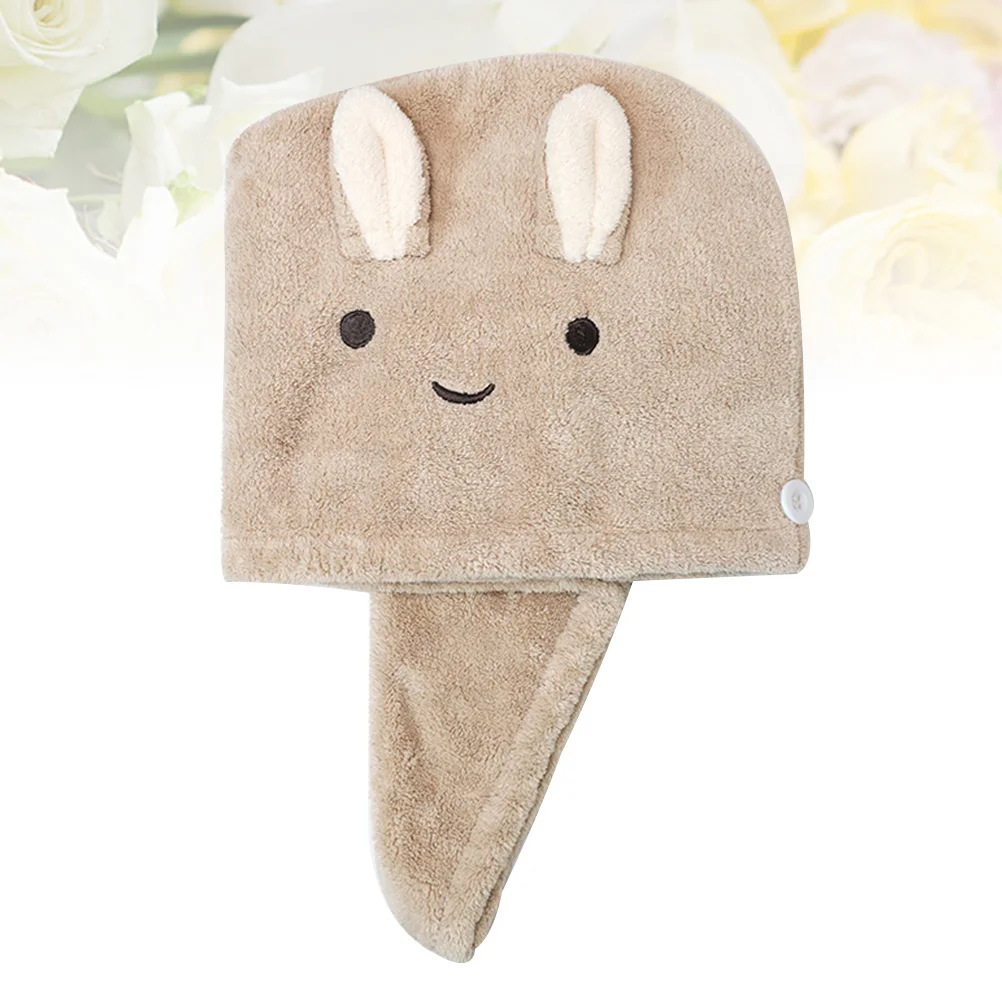 

Hair Accessories Drying Cap Khaki Ultra Soft Super Absorbent Lightweight Travel Friendly Bath Wrap for Short Long Curly Hair