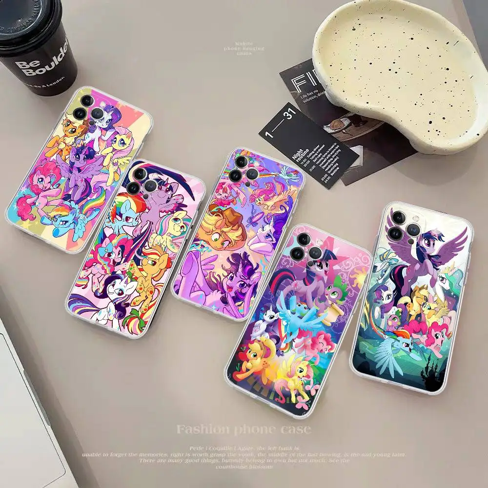 

My L-Littles P-Ponys Cartoon For IPhone 17 16 15 14 13 12 11 Pro Max Plus Phone Case High End Silicone