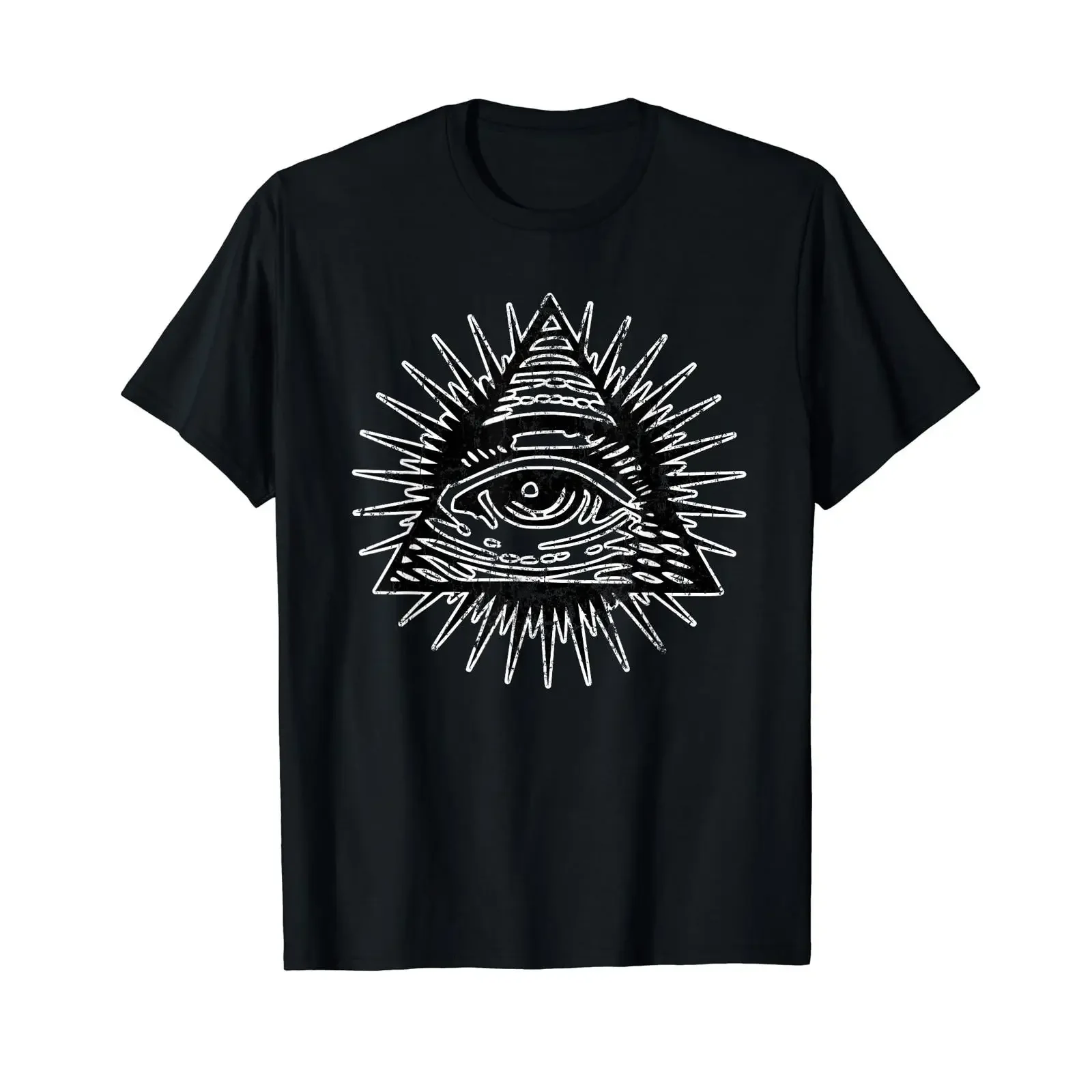 Illuminati Eye of Providence T shirt vintage Washed homme Stylish designer clothes Unisex graphic Breathable fashion streetwear